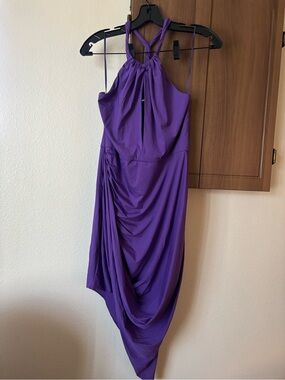 Jay Godfrey- Purple key hole Draped Women's Dress